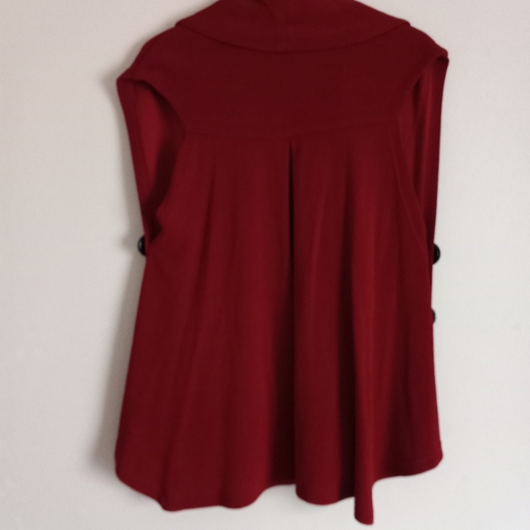 Soft Surroundings LP Red Mesa Button Open Vest Style 26312 Petite - Picture 10 of 14